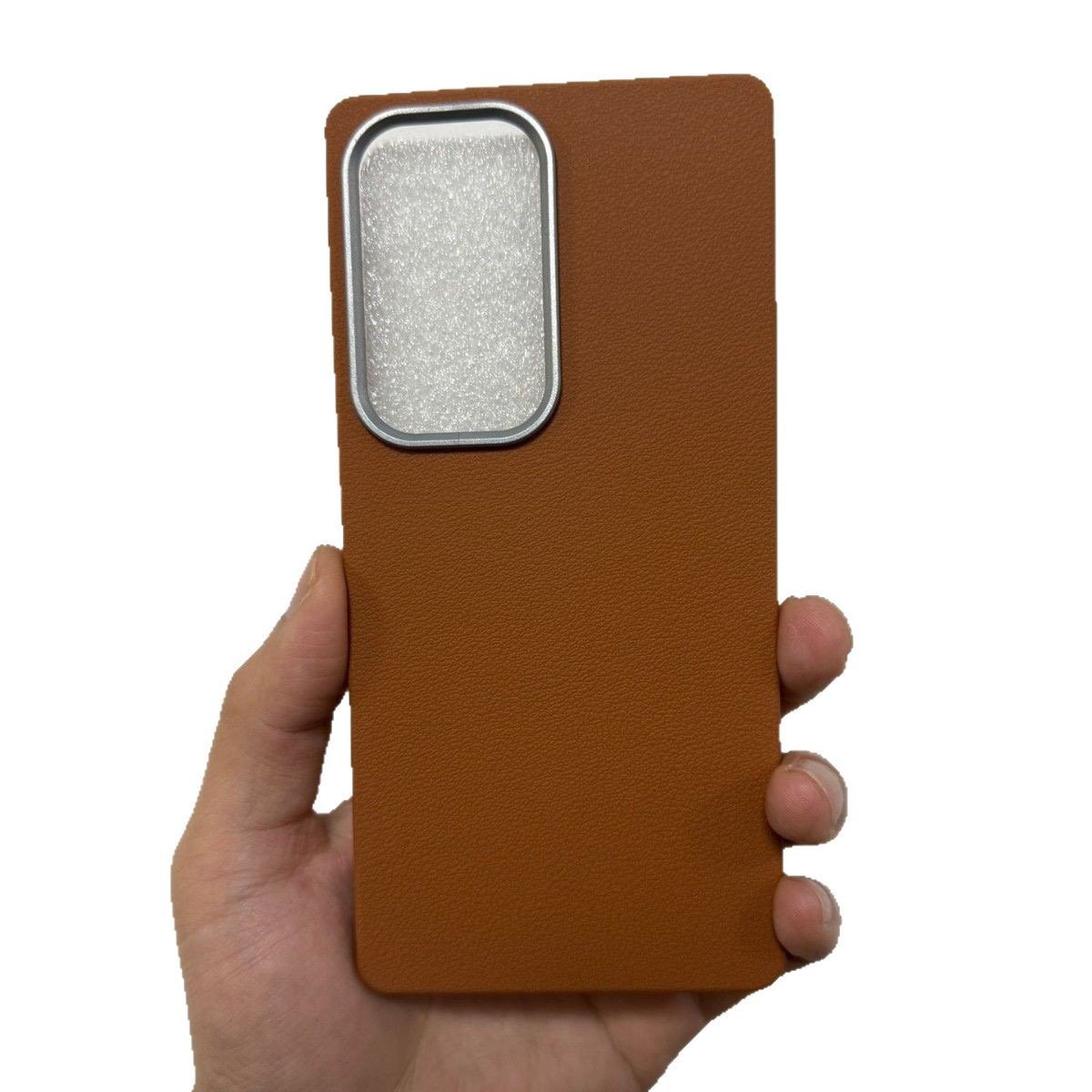 New vegan leather Samsung phone case, popular style, solid color, simple leather texture, suitable for S25 and S25 Ultra.